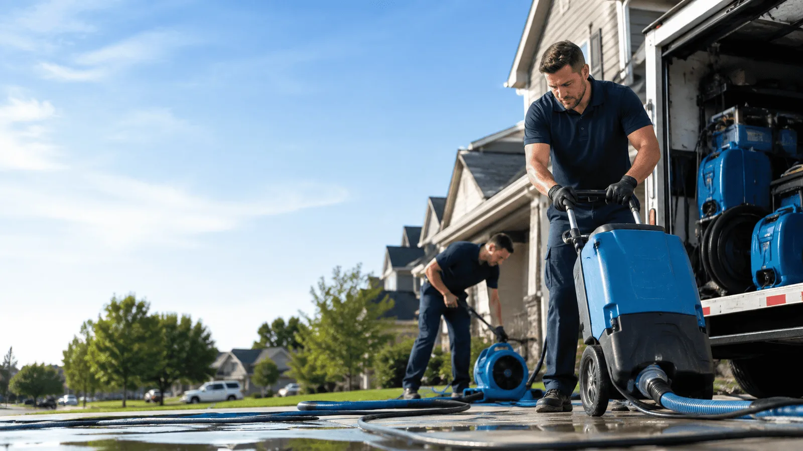 Dehumidification being performed in Clallam Bay, WA